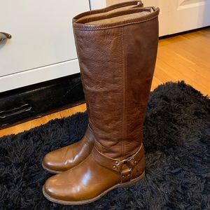 Frye women’s Phillip harness knee high boot